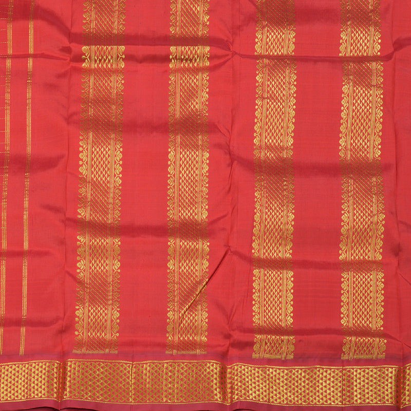 Hayagrivas Red Handloom Kanjivaram Ten Yards Silk Saree-BBD1029J1-5