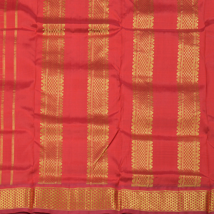 Hayagrivas Red Handloom Kanjivaram Ten Yards Silk Saree-BBD1029J1-5