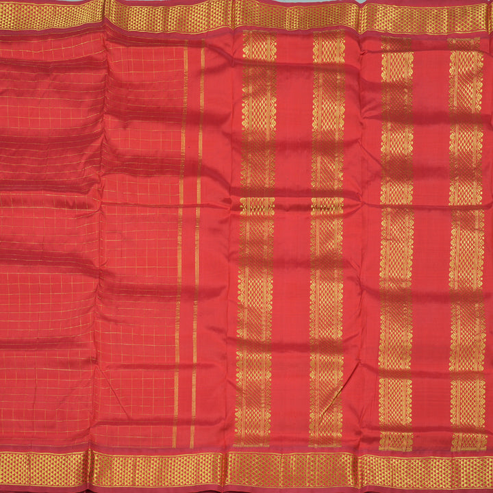 Hayagrivas Red Handloom Kanjivaram Ten Yards Silk Saree-BBD1029J1-5