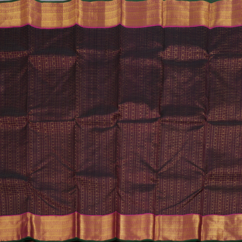 Hayagrivas Wine Maroon Kanjivaram Silk Saree with Pink Border BBD1037J4-1