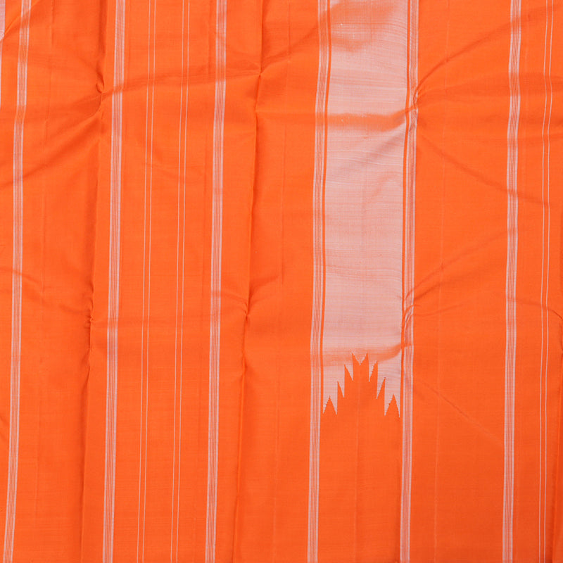 Hayagrivas Peach Orange Kanjivaram Silk Saree with Orange Border BBD1038J1-1