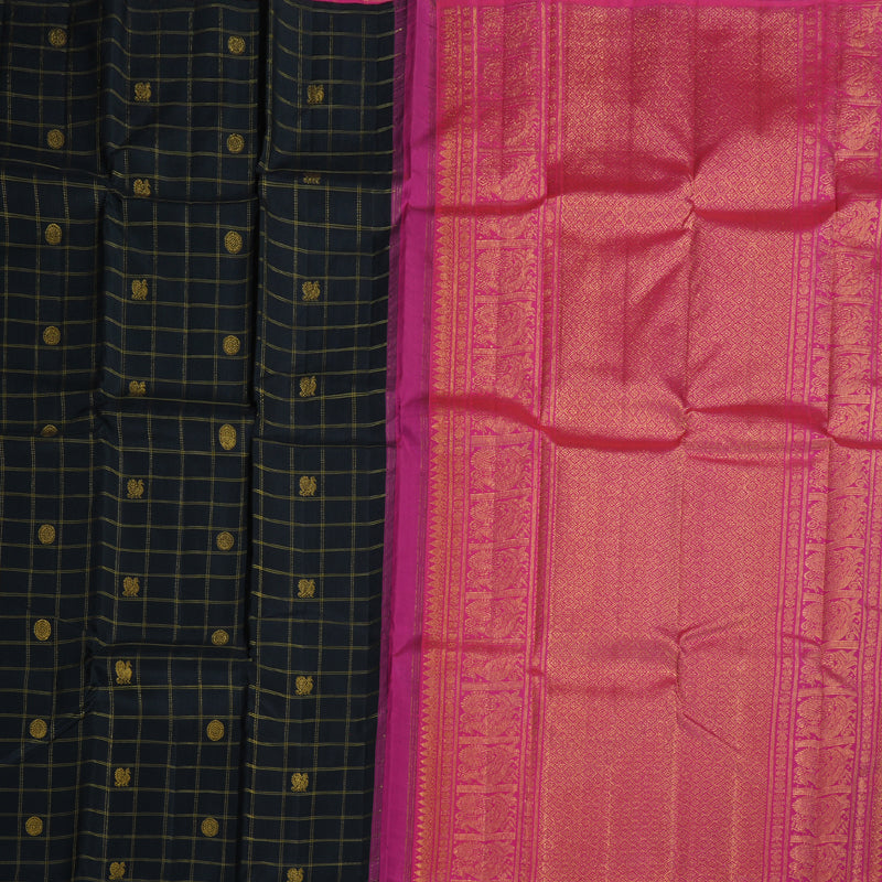 Hayagrivas Black Kanjivaram Silk Saree BBD1043J3-1