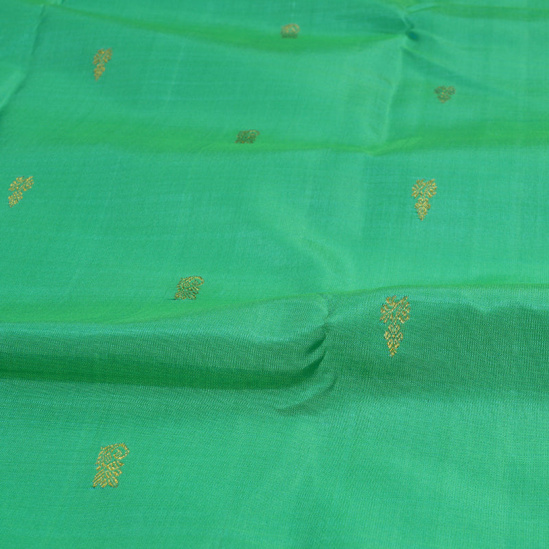 Hayagrivas Teal Green Kanjivaram Silk Saree with Wine Maroon Border BBD1048J5-2