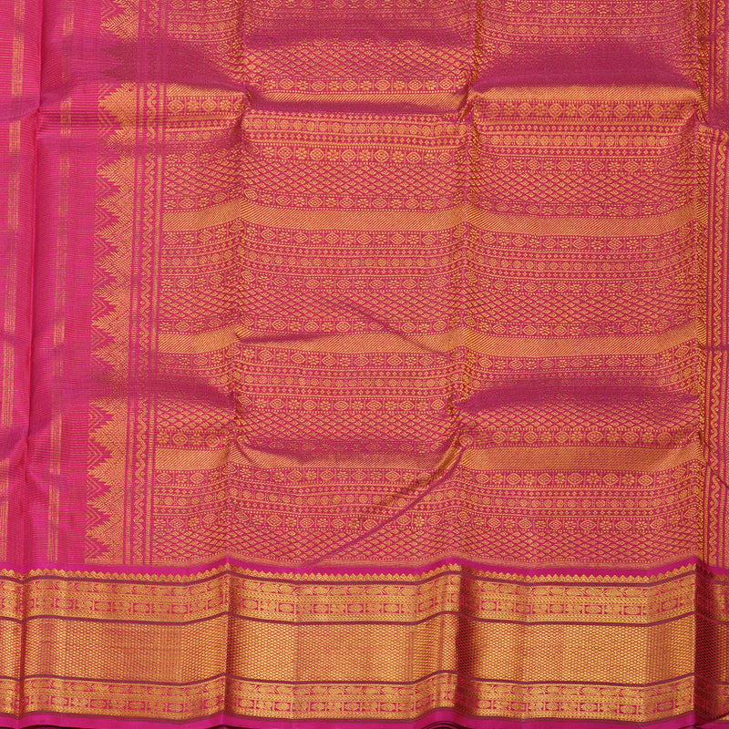 Hayagrivas Redish Pink Handloom Kanjivaram Silk Saree BBD1051J6-1