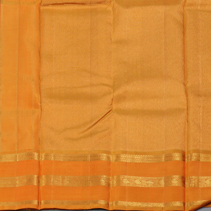 Hayagrivas Bottle Green Handloom Kanjivaram Silk Saree with Honey Mustard Border BBD1054J7-1