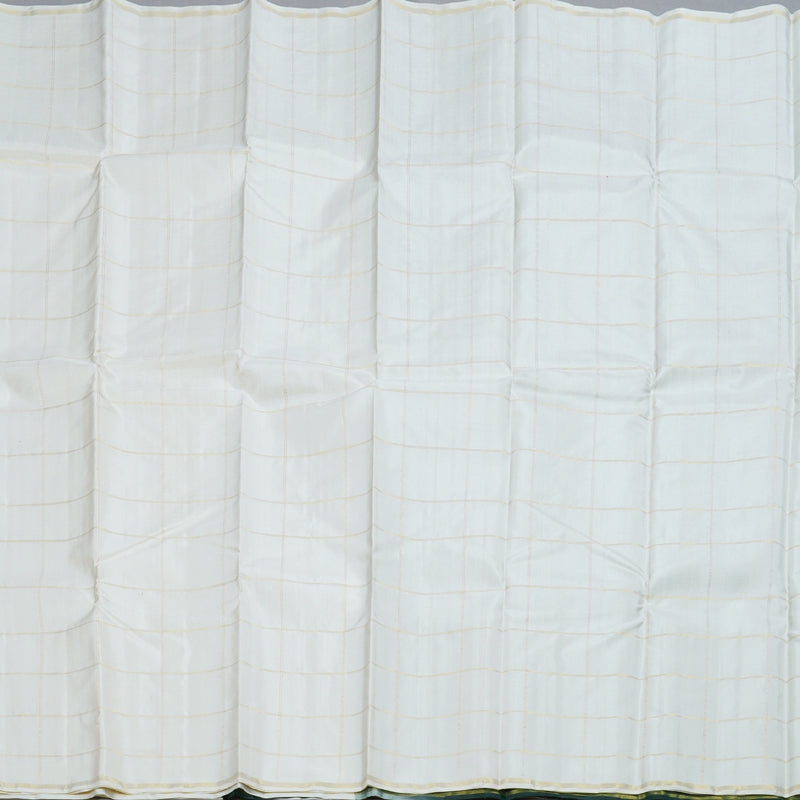 Hayagrivas Half White Handloom Kanjivaram Silk Saree BBD1067K1-5