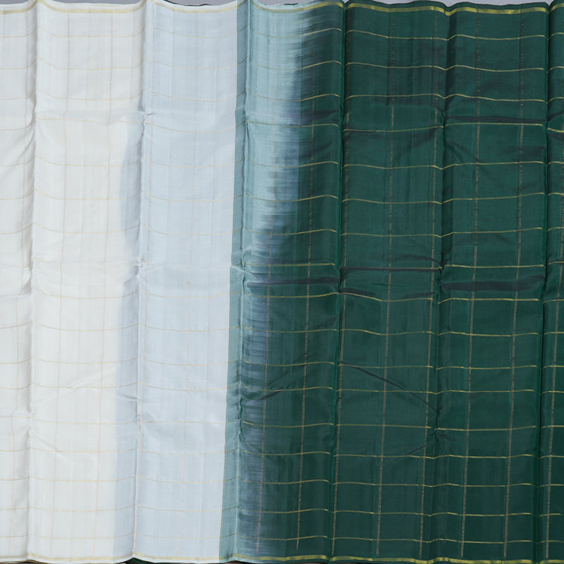 Hayagrivas Half White Handloom Kanjivaram Silk Saree BBD1067K1-5