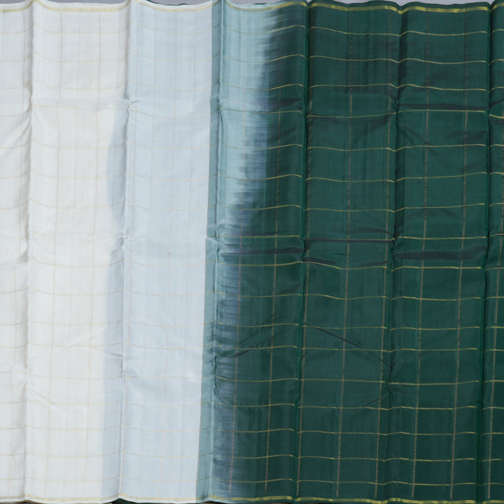 Hayagrivas Half White Handloom Kanjivaram Silk Saree BBD1067K1-5