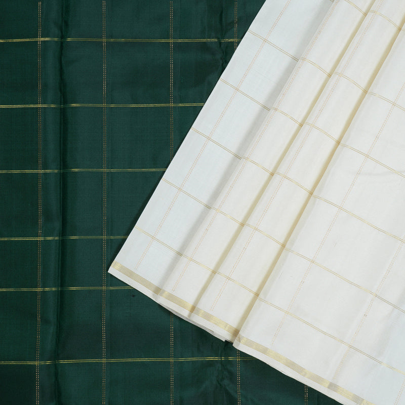Hayagrivas Half White Handloom Kanjivaram Silk Saree BBD1067K1-5