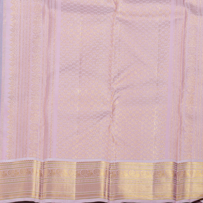 Hayagrivas Fluorescent Green Handloom Kanjivaram Silk Saree with Baby Pink Border BBD1068K3-1