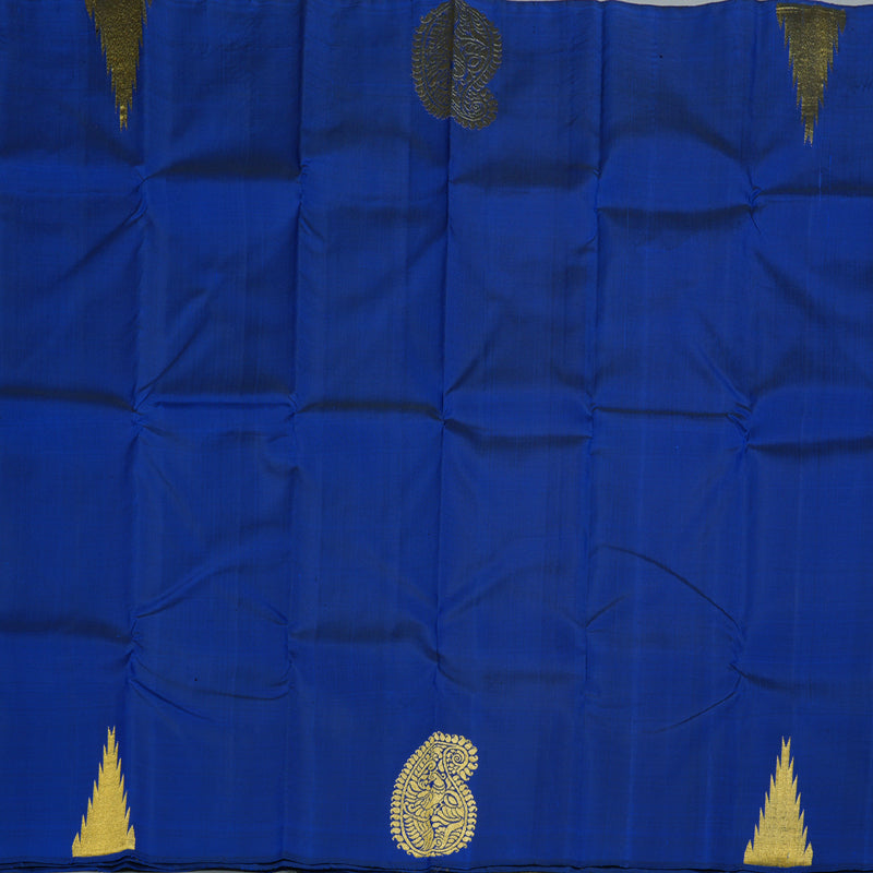 Hayagrivas Blue Handloom Kanjivaram Silk Saree with Blue Border BBD1070K17-1