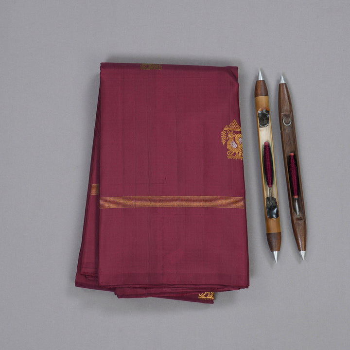 Hayagrivas Maroon Handloom Kanjivaram Silk Saree BBD1070K8-1