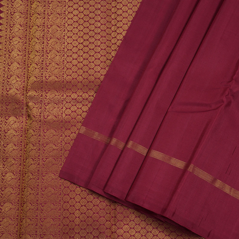 Hayagrivas Maroon Handloom Kanjivaram Silk Saree BBD1070K8-1