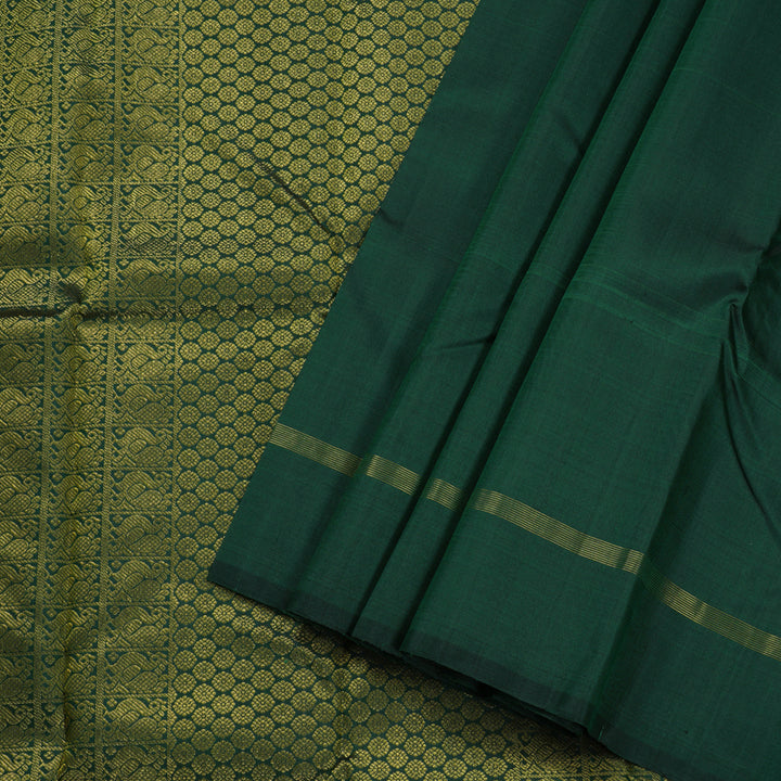 Hayagrivas Bottle Green Handloom Kanjivaram Silk Saree BBD1070K8-2