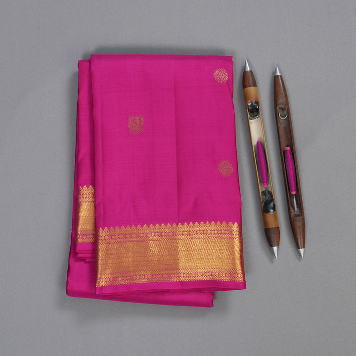 Hayagrivas Pink Handloom Kanjivaram Silk Saree BBD1073K1-2