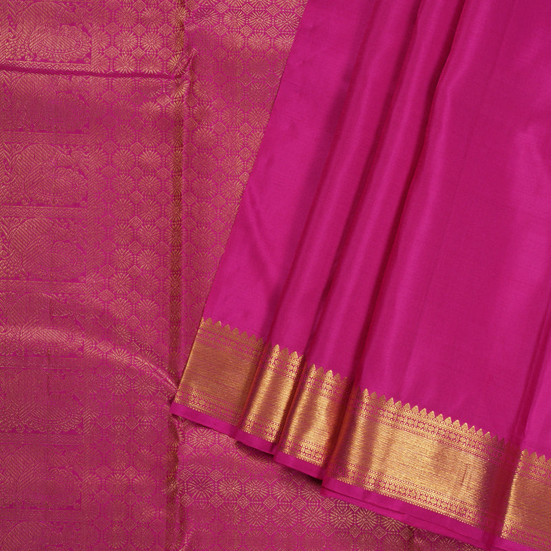 Hayagrivas Pink Handloom Kanjivaram Silk Saree BBD1073K1-2