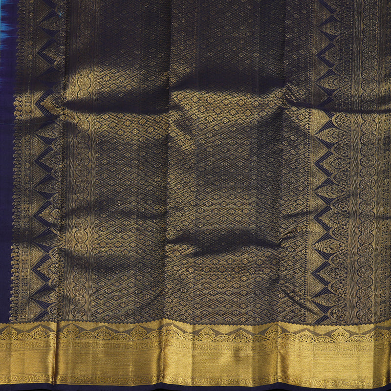 Hayagrivas Powder Blue Handloom Kanjivaram Silk Saree with Dark Blue Border BBD1073K2-1