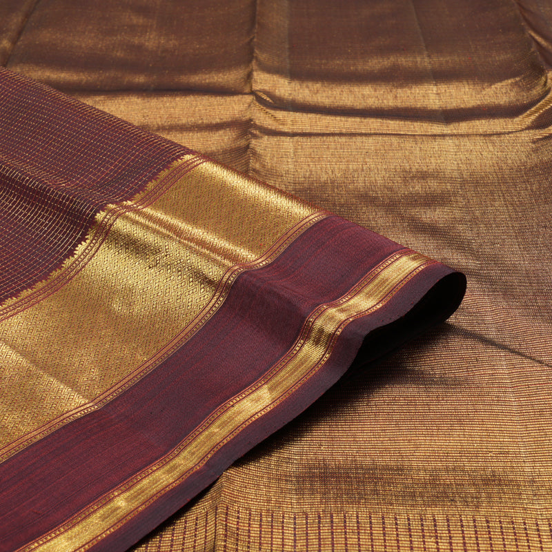 Hayagrivas Dark Maroon Handloom Kanjivaram Silk Saree BBD1073K3-1