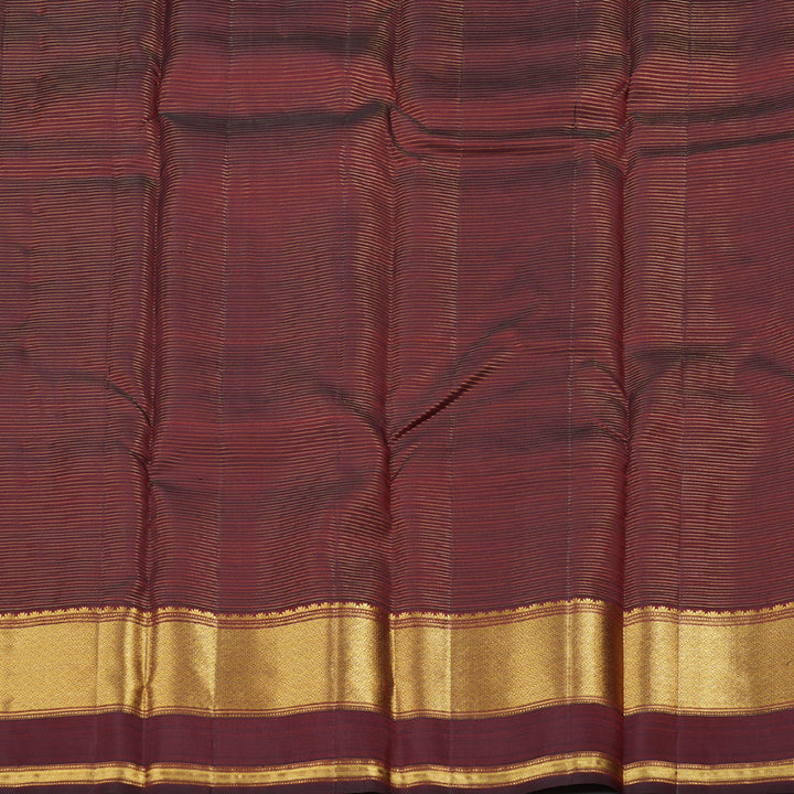 Hayagrivas Dark Maroon Handloom Kanjivaram Silk Saree BBD1073K3-1