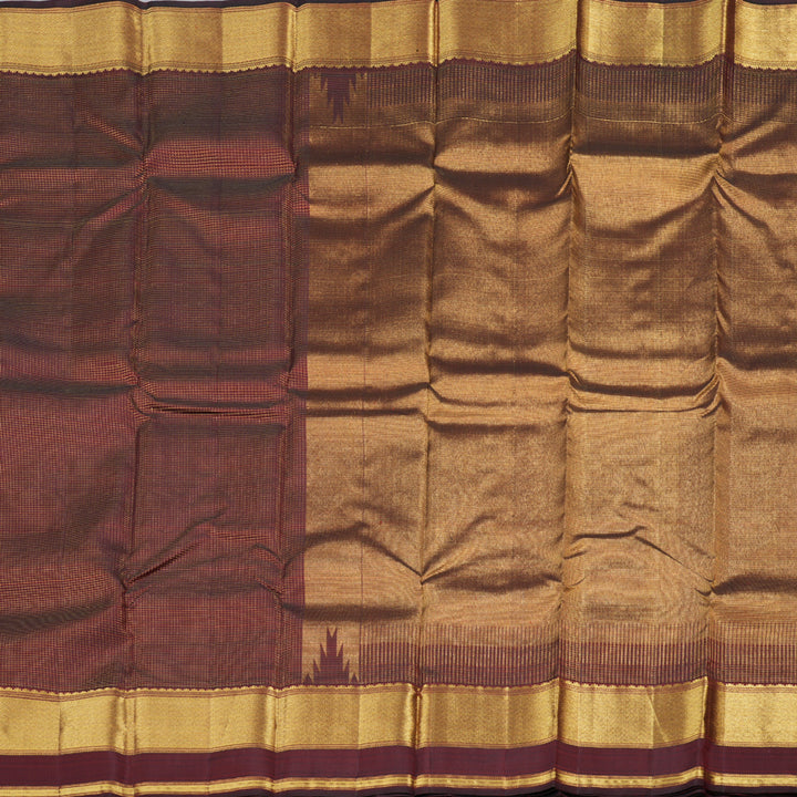 Hayagrivas Dark Maroon Handloom Kanjivaram Silk Saree BBD1073K3-1