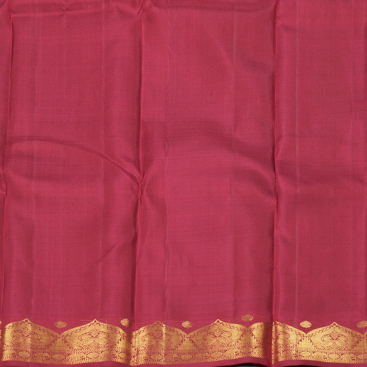 Hayagrivas Luxe Bottle Green Handloom Kanjivaram Silk Saree with Maroon & Yellow Border BBD1075K10-1