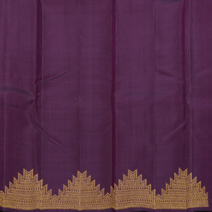 Hayagrivas Dark Purple Handloom Kanjivaram Silk Saree BBD1075K10-2