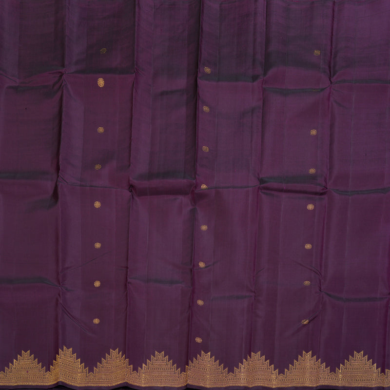 Hayagrivas Dark Purple Handloom Kanjivaram Silk Saree BBD1075K10-2