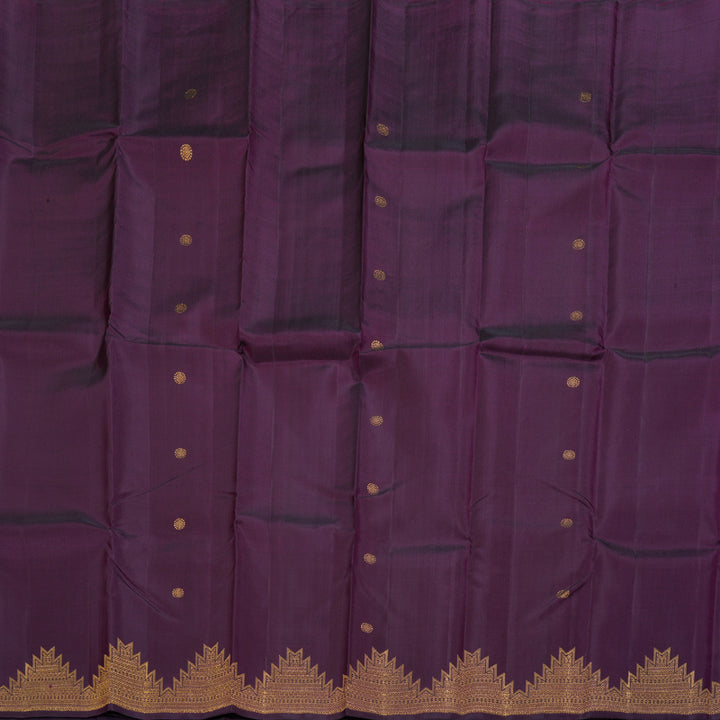 Hayagrivas Dark Purple Handloom Kanjivaram Silk Saree BBD1075K10-2