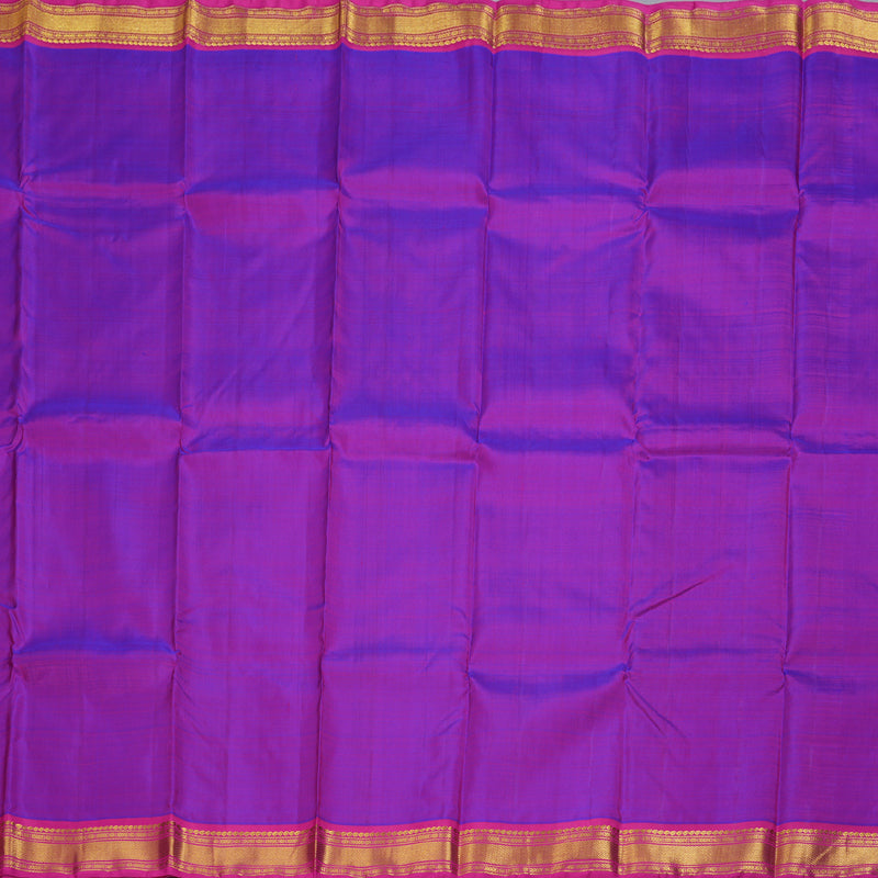 Hayagrivas Purple Handloom Kanjivaram Silk Saree with Pink Border BBD1075K2-1