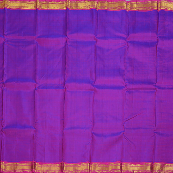 Hayagrivas Purple Handloom Kanjivaram Silk Saree with Pink Border BBD1075K2-1