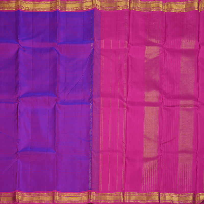 Hayagrivas Purple Handloom Kanjivaram Silk Saree with Pink Border BBD1075K2-1