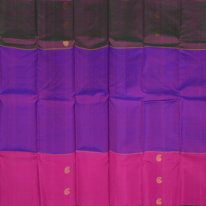 Hayagrivas Handloom Purple Kanjivaram Silk Saree with Ganga Jamuna BBD1075K3-3