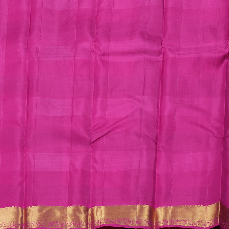 Hayagrivas Multi Color Checks Handloom Kanjivaram Silk Saree with Pink Border BBD1087K2-1