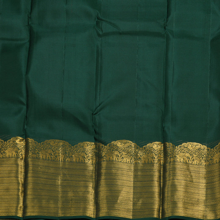 Hayagrivas Bottle Green Handloom Kanjivaram Silk Saree BBD1087K9-1