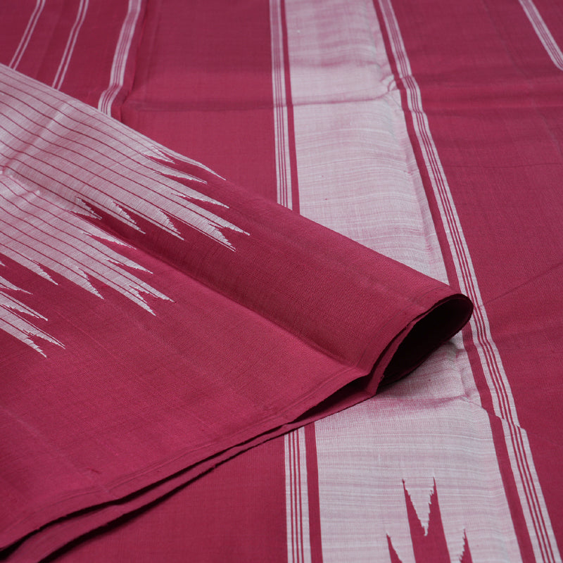 Hayagrivas Onion Pink Handloom Kanjivaram Silk Saree with Maroon Border BBD1089K2-6