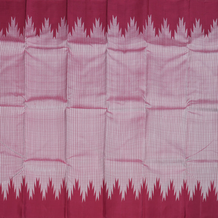 Hayagrivas Onion Pink Handloom Kanjivaram Silk Saree with Maroon Border BBD1089K2-6