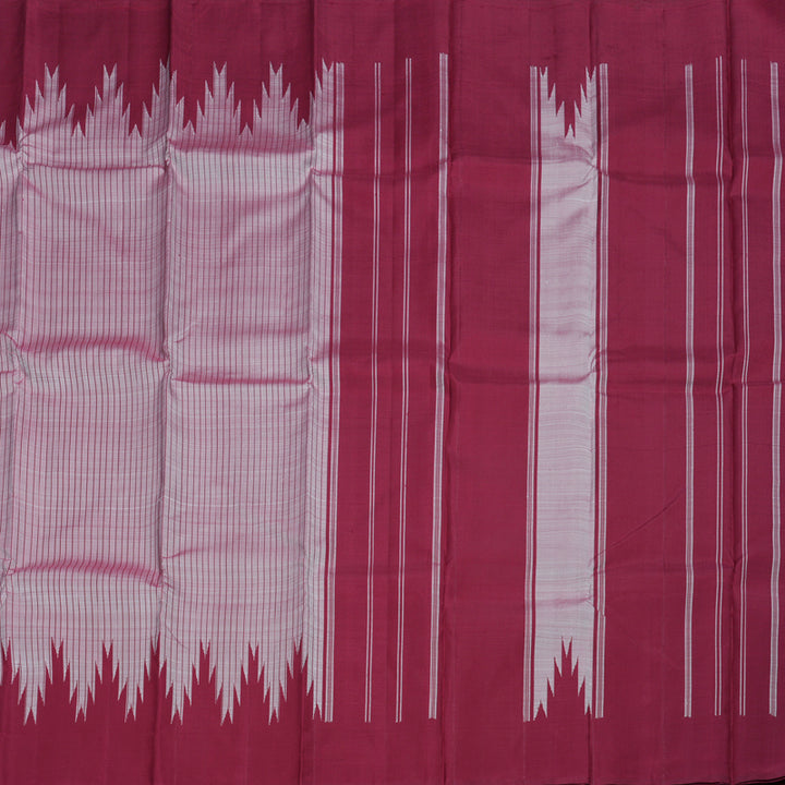 Hayagrivas Onion Pink Handloom Kanjivaram Silk Saree with Maroon Border BBD1089K2-6