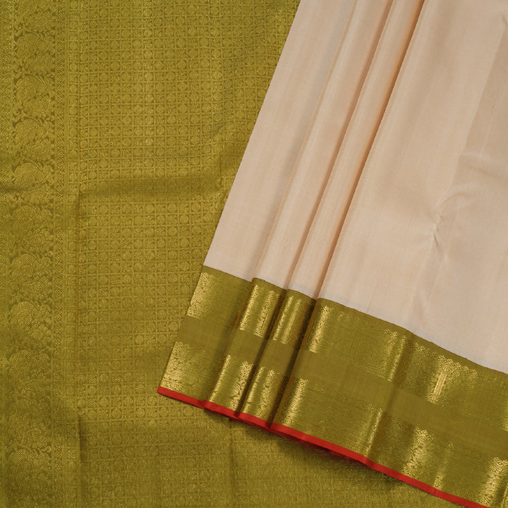 Hayagrivas Sandal Kanjivaram Silk Saree with Elaichi Green Border BBD1091K1-2