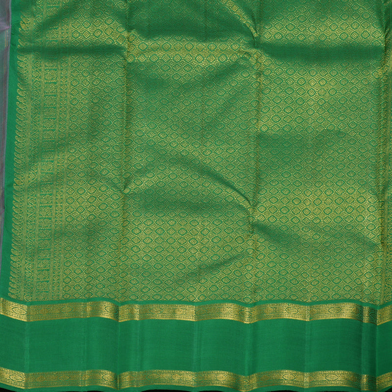 Hayagrivas Rose Pink Kanjivaram Silk Saree with Dark Green Border BBD1091K1-3