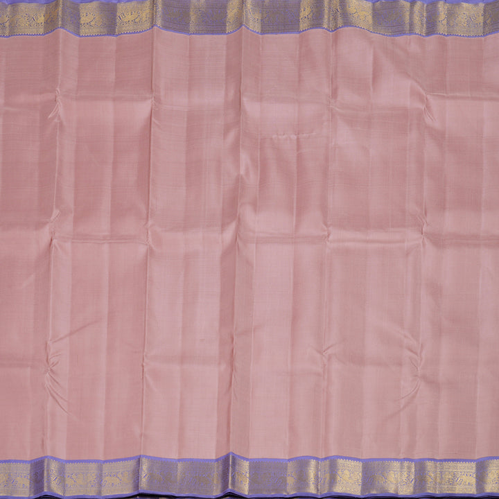 Hayagrivas Onion Pink Kanjivaram Silk Saree with Dark Lilac Border BBD1091K3-1