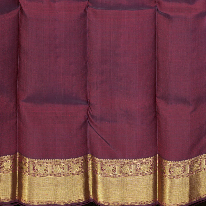 Hayagrivas Handloom Pure Kanjivaram Silk Saree in Regal Dark Maroon BBD1097K3-1