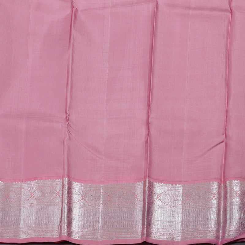 Hayagrivas Handloom Sky Blue Kanjivaram Silk Saree with Rose Pink Border BBD1099K1-1