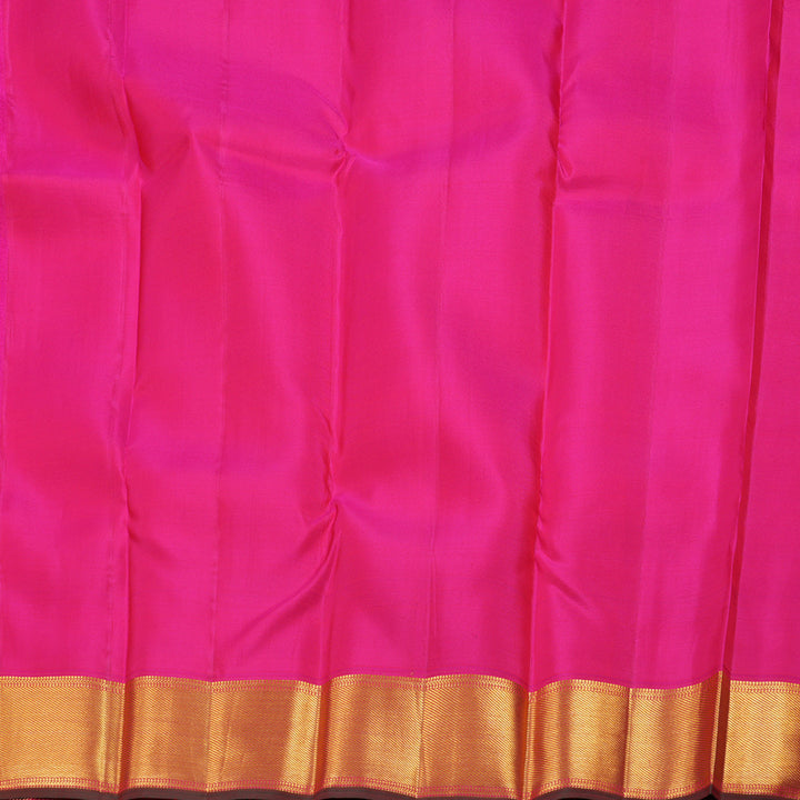 Hayagrivas Orangish Pink Kanjivaram Silk Saree with Orangish Pink Border - BBD10D5-1