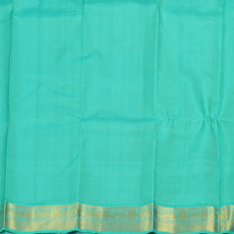 Hayagrivas Maroon Red Handloom Kanjivaram Silk Saree with Sea Green Border BBD1108K3-2