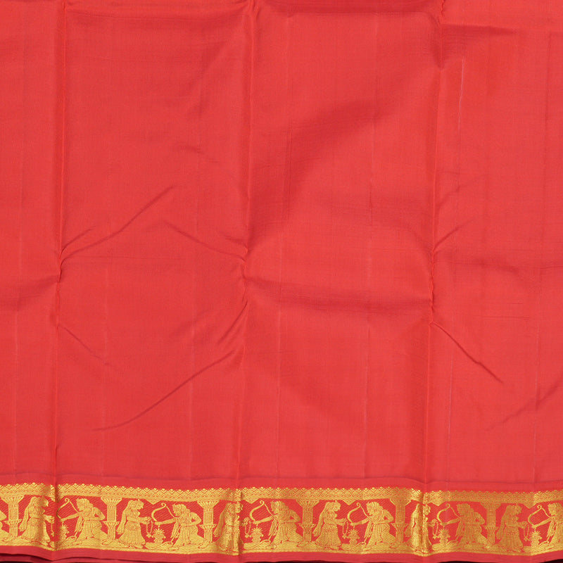 Hayagrivas Luxe Bottle Green Handloom Kanjivaram Silk Saree with Red Border BBD1108K5-1