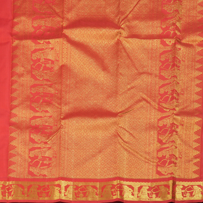 Hayagrivas Luxe Bottle Green Handloom Kanjivaram Silk Saree with Red Border BBD1108K5-1