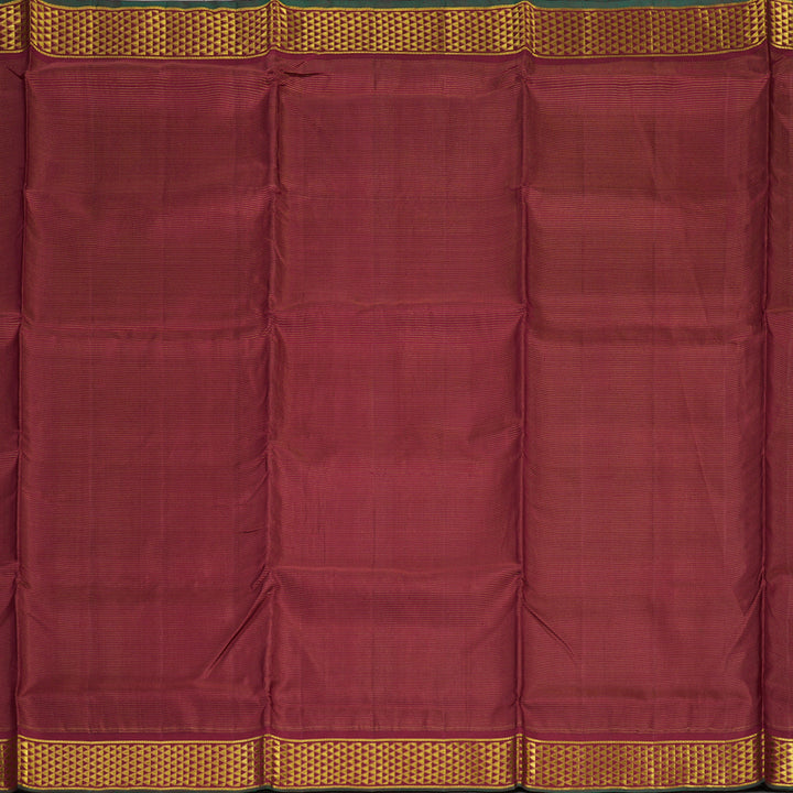 Hayagrivas Handloom Maroon Ten Yards Silk Madisar Saree BBD1109K1-1