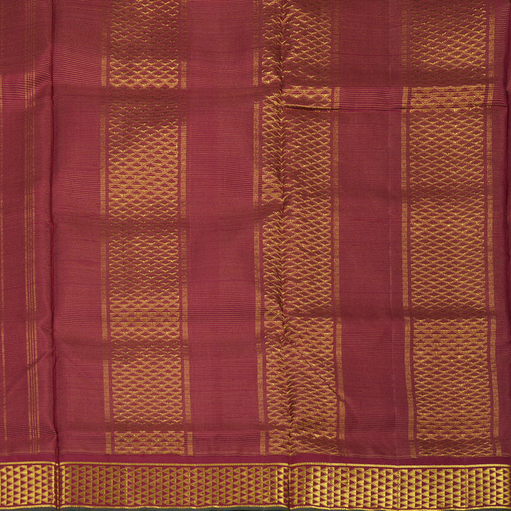 Hayagrivas Handloom Maroon Ten Yards Silk Madisar Saree BBD1109K1-1