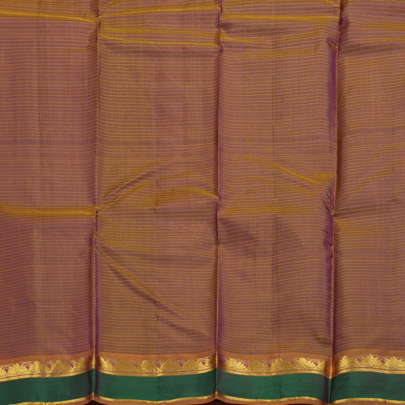 Hayagrivas Dark Purple Handloom Kanjivaram Silk Saree with Honey Mustard Border BBD1110K1-16