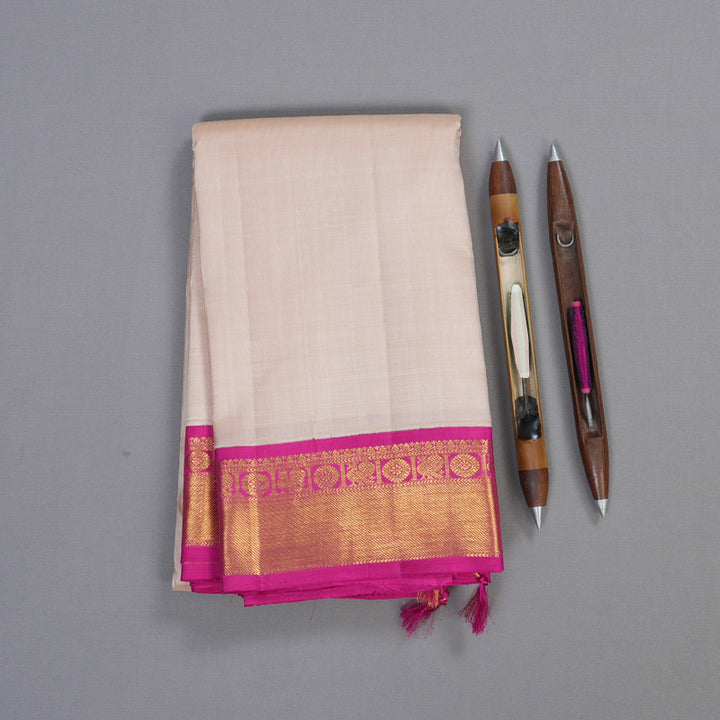 Hayagrivas Handloom Sand Brown With Pink Korvai Kanjivaram Silk Saree BBD1111K5-1